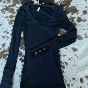 Long sleeve Free People Thermal with military cuff